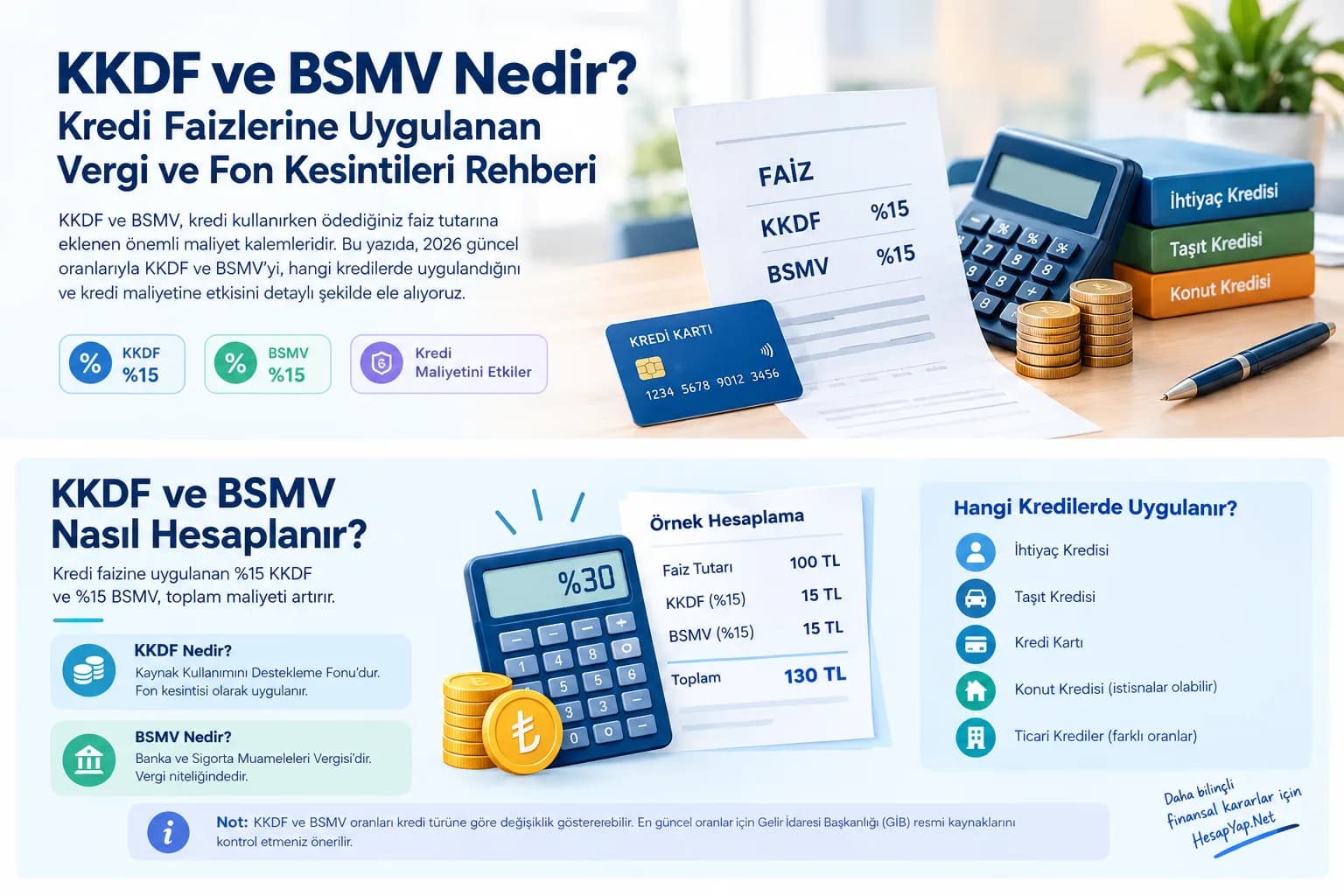 KKDF ve BSMV Nedir? 2026 Kredi Vergileri ve Hesaplama 